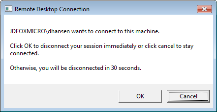 Windows 7 RDP Disconnect Message