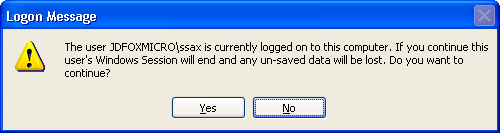 Windows XP RDP Disconnect Message