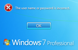 Windows 7 Wrong Password