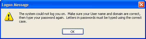 Windows XP Wrong Password