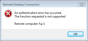 RDP Error